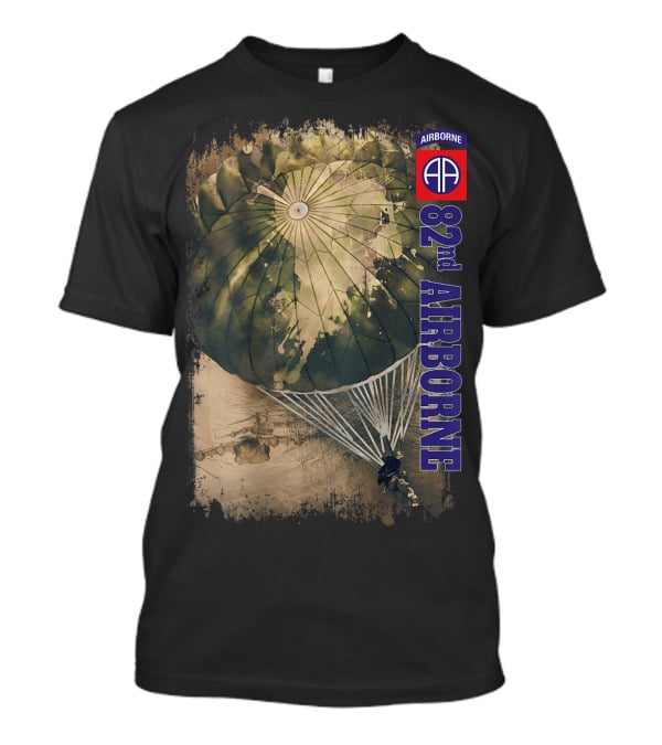 82Nd Airborne Division Parachute And Emblem T-Shirt