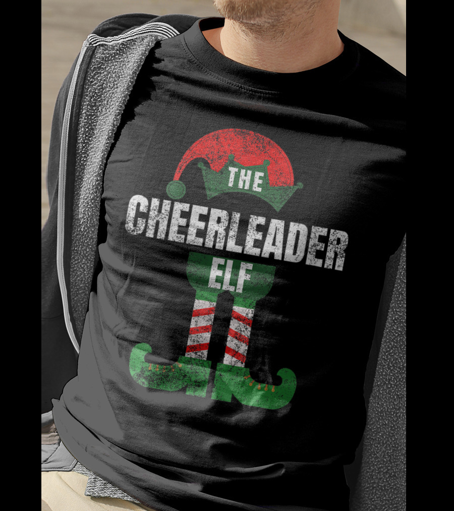 The Cheerleader Elf Christmas Humor Festive T-Shirt
