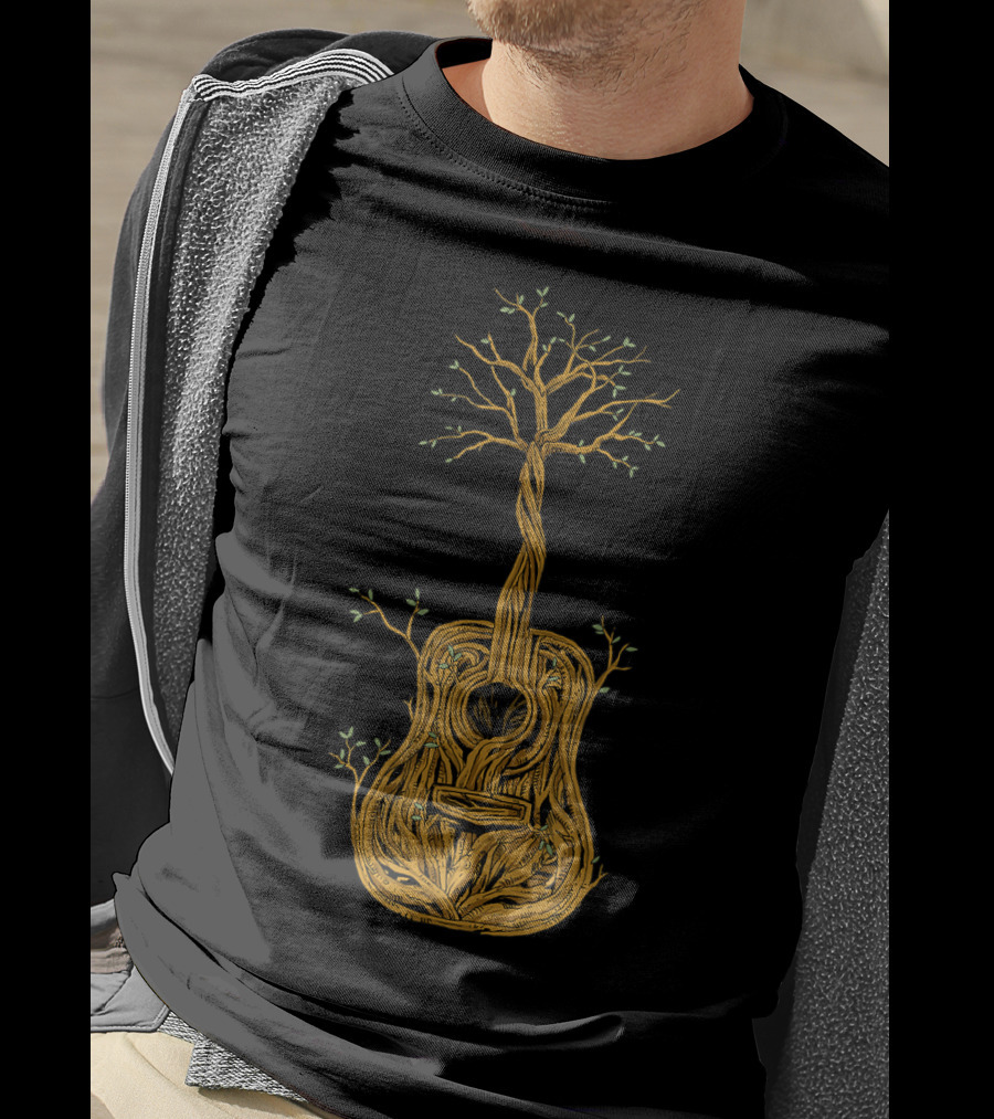 Tree Of Life Acoustic Guitar Nature Guitarist T-Shirt