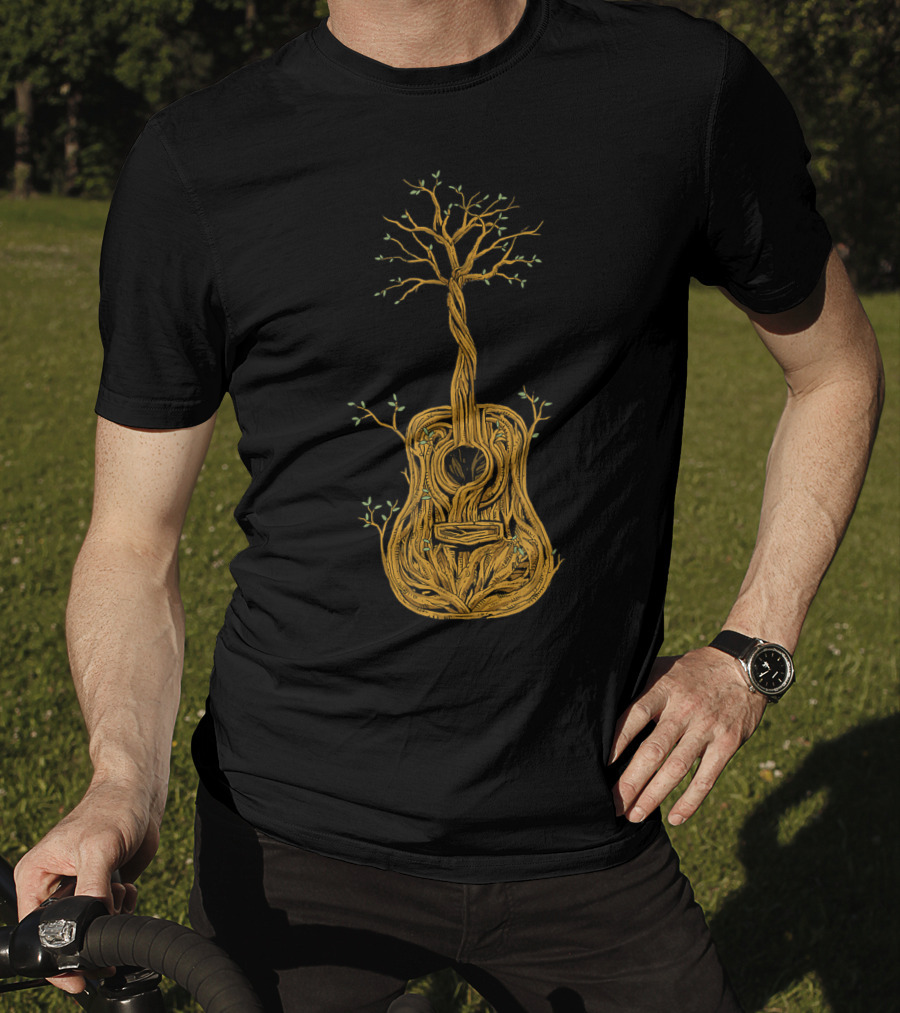 Tree Of Life Acoustic Guitar Nature Guitarist T-Shirt