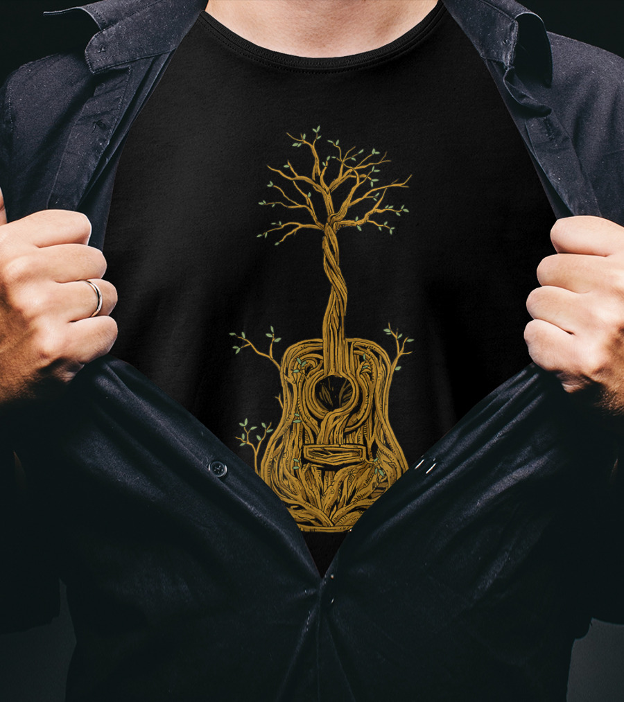 Tree Of Life Acoustic Guitar Nature Guitarist T-Shirt