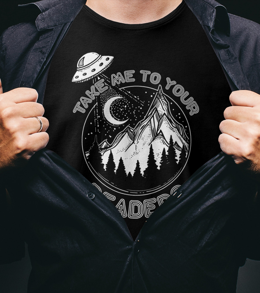 Take Me To Your Readers Alien Library Space Adventure T-Shirt