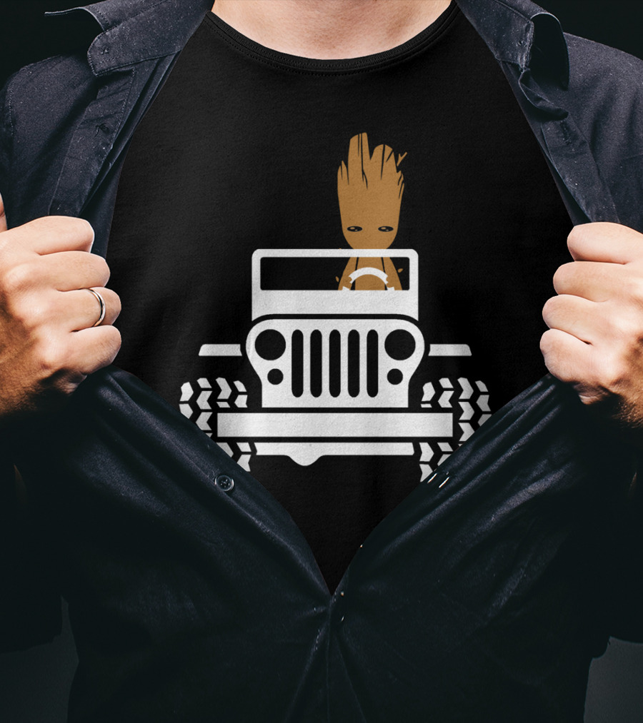 Funny Baby Drive Jeeps Distressed 70s T-Shirt