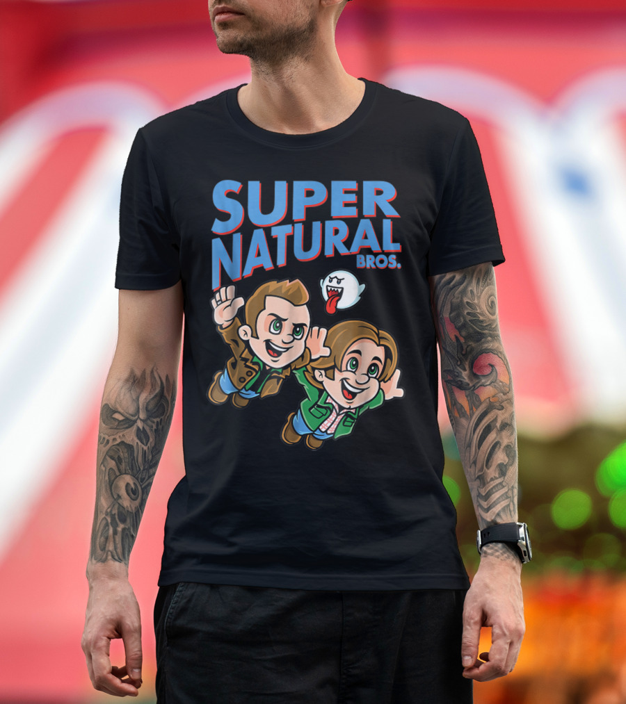 Supernatural Bros Funny Mashup With Ghost Character T-Shirt