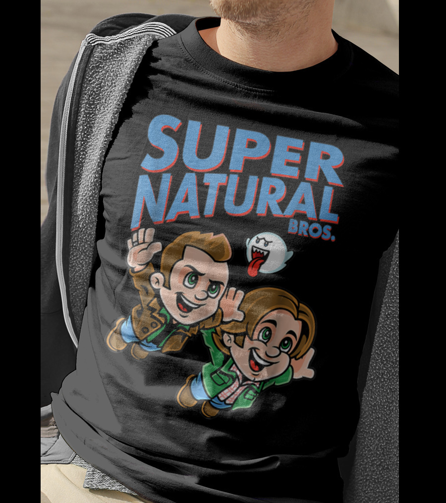 Supernatural Bros Funny Mashup With Ghost Character T-Shirt