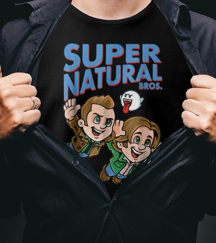 Supernatural Bros Funny Mashup With Ghost Character T-Shirt