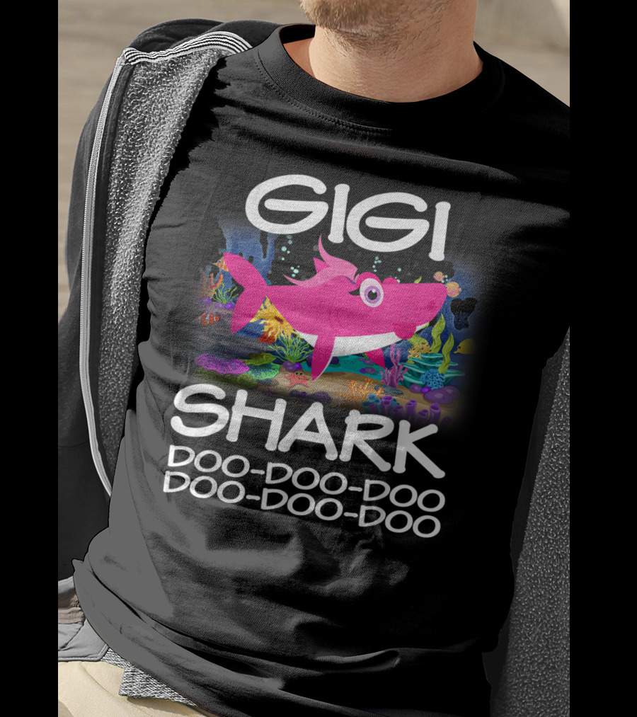 Gigi Shark Doo-Doo-Doo Matching Family Shark Mothers T-Shirt