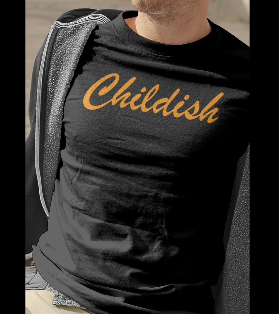 Golden Childish Jumper Jacket Cozy T-Shirt