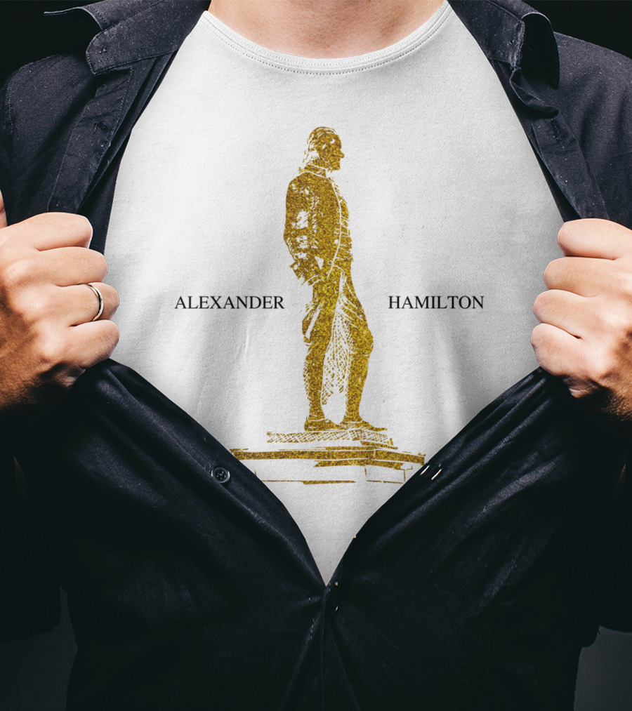Alexander Hamilton Statue Golden T-Shirt