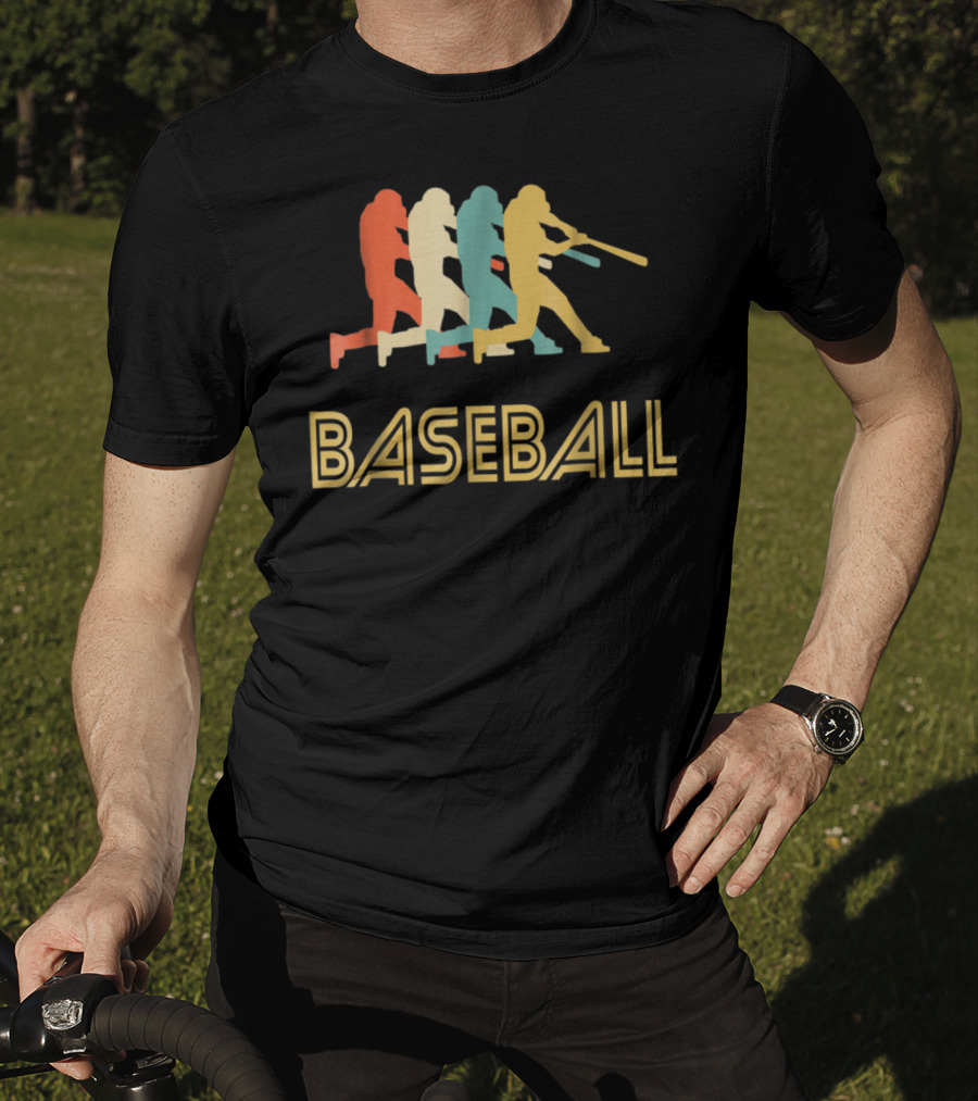 Baseball Batter Pop Multicolor Swing T-Shirt