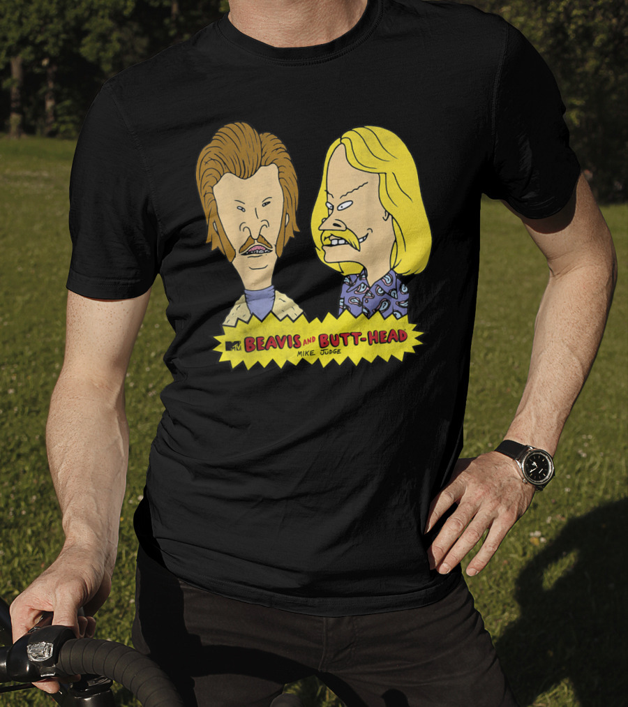 MTV Beavis And Butt-Head Seventies Mustaches Retro Look By Mike Judge T-Shirt