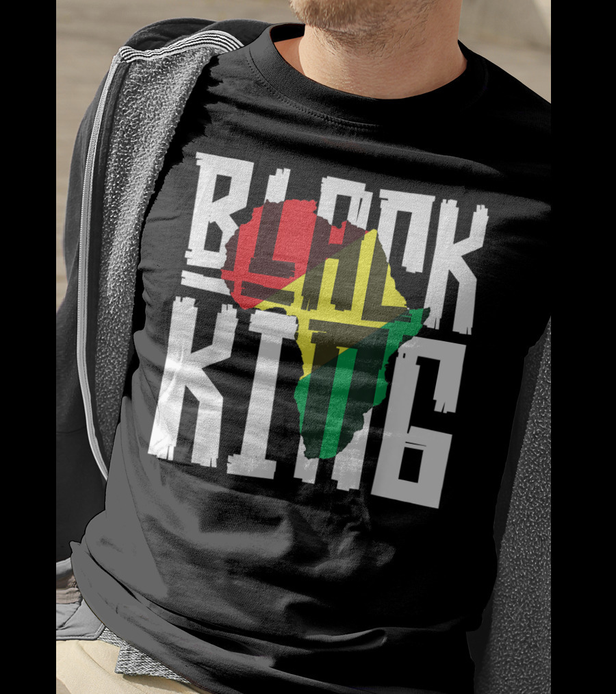 Black King Africa Tribal Men History Month T-Shirt