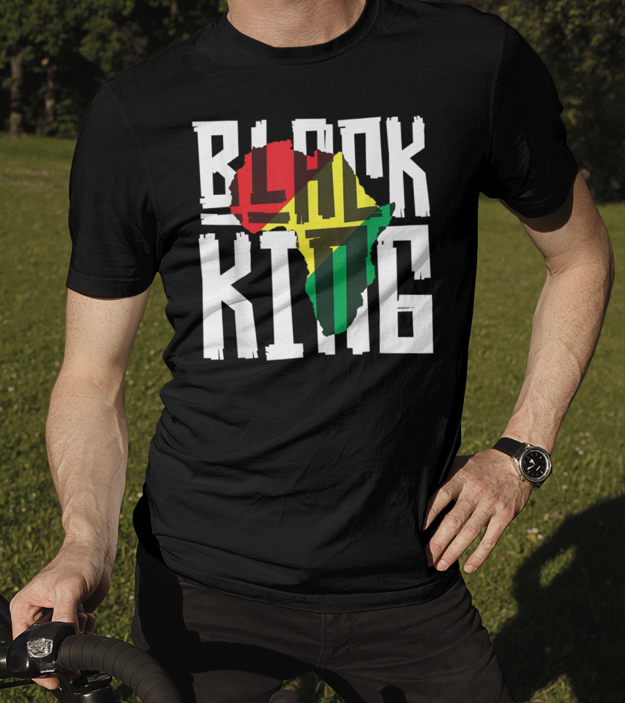 Black King Africa Tribal Men History Month T-Shirt