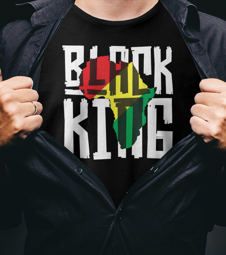 Black King Africa Tribal Men History Month T-Shirt