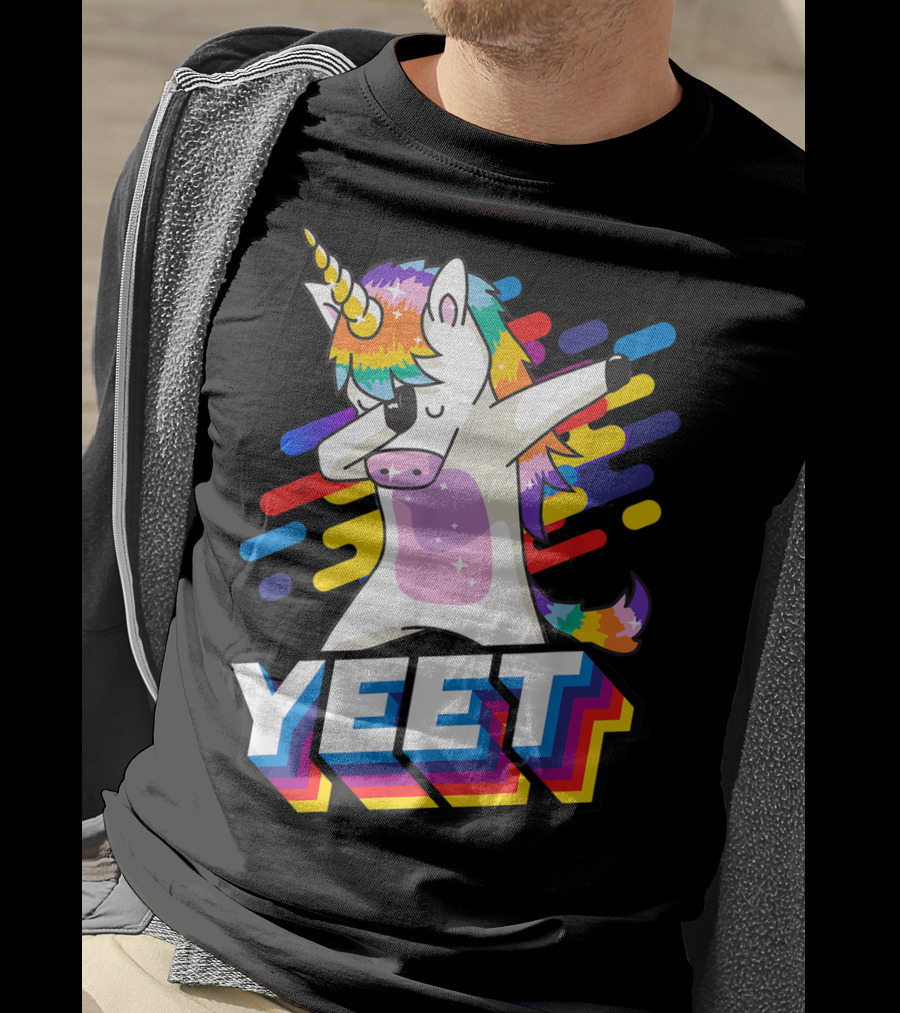 Yeet Rainbow Unicorn Dabbing T-Shirt