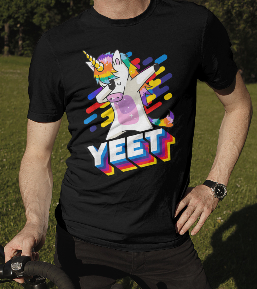 Yeet Rainbow Unicorn Dabbing T-Shirt
