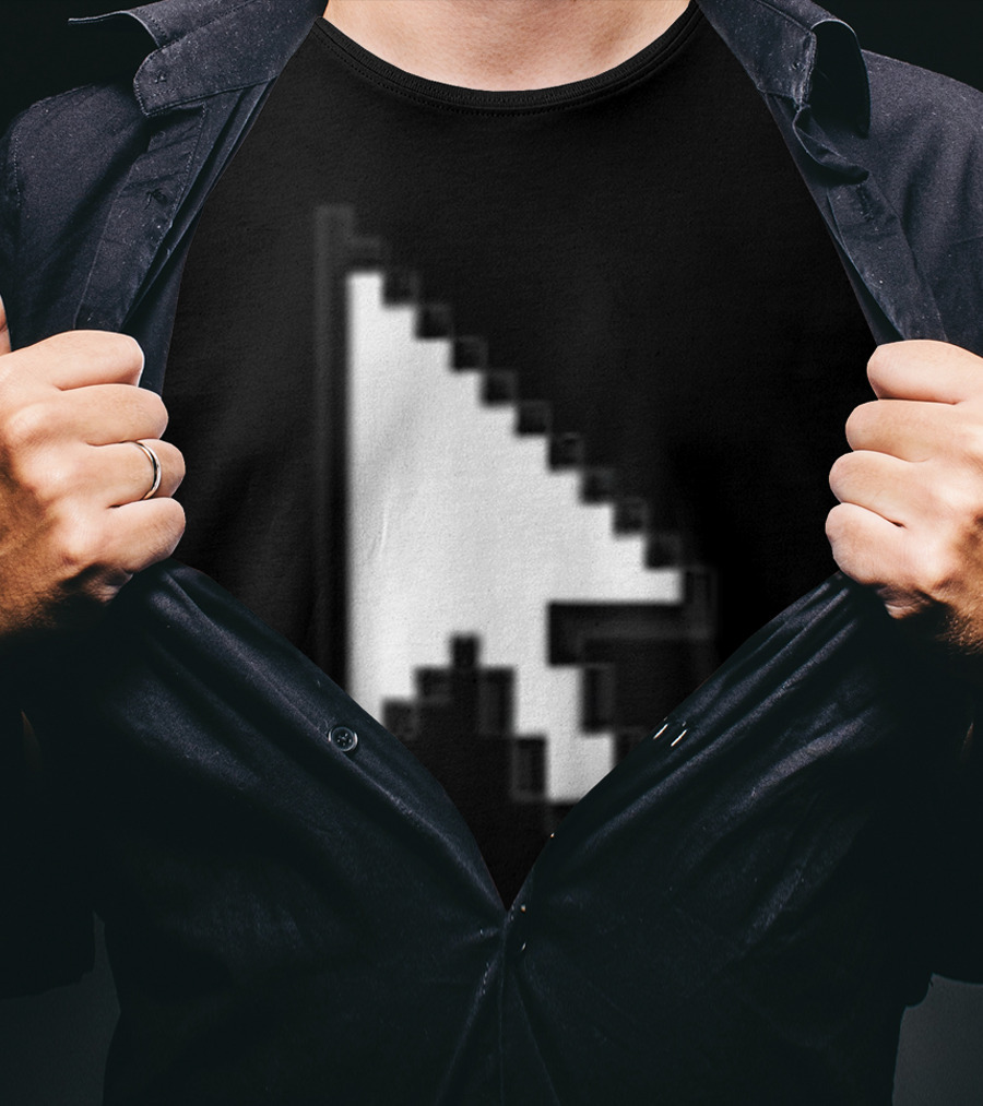 Pixelated White Arrow Cursor T-Shirt