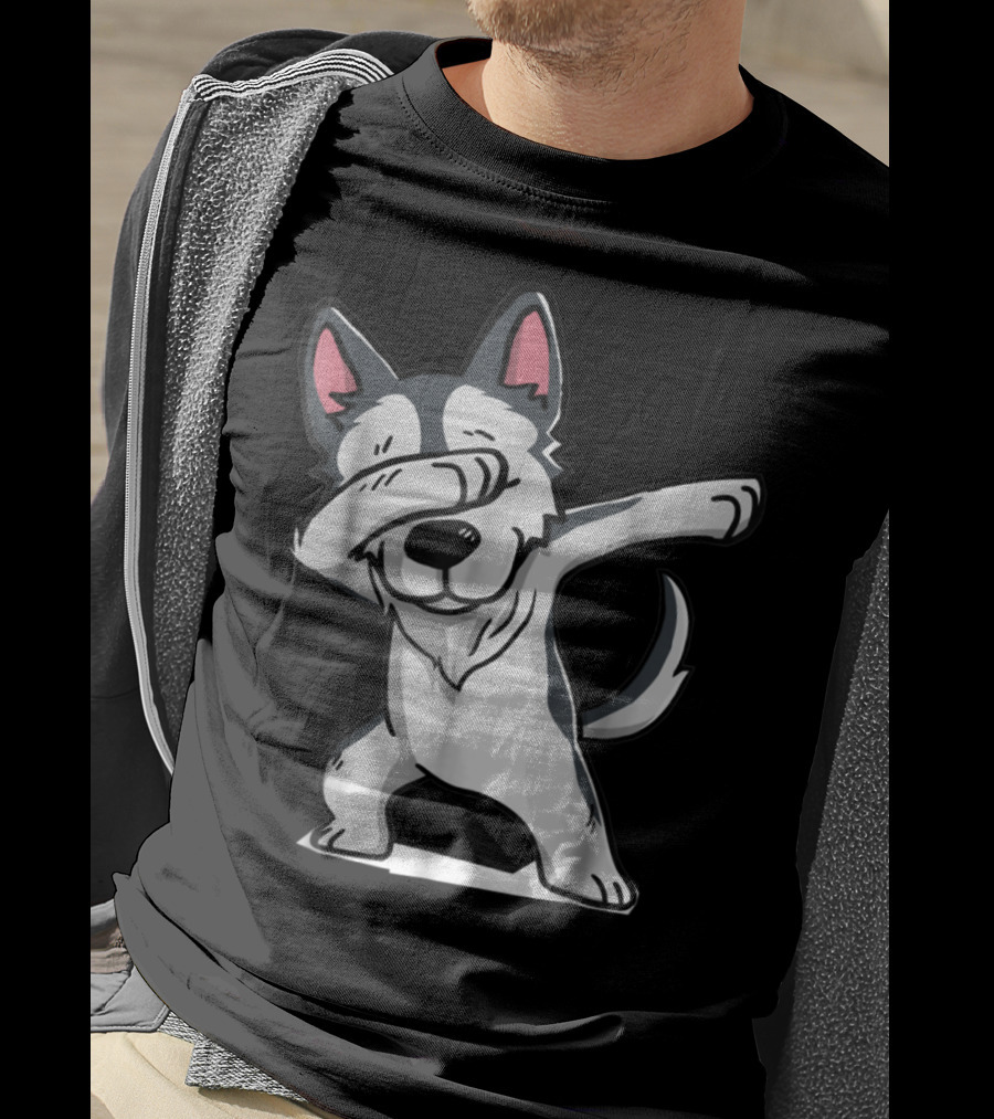 Cute Funny Dabbing Wolf Dab T-Shirt