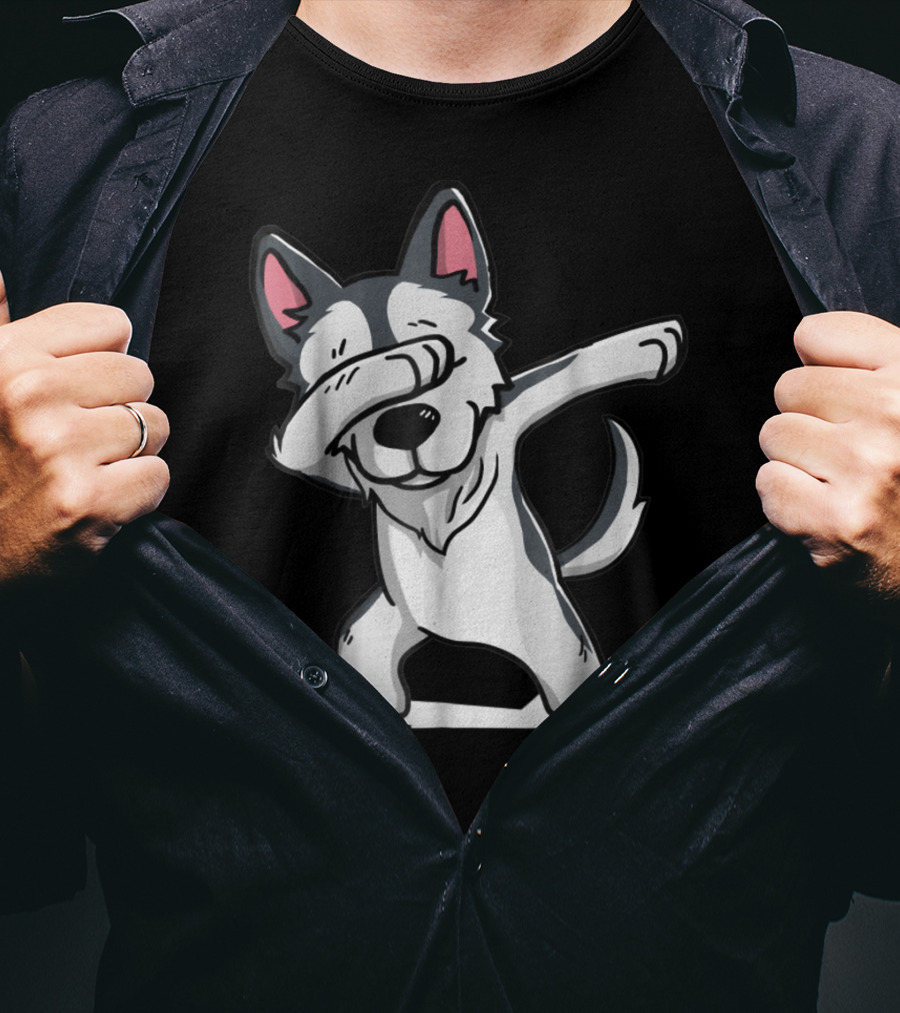 Cute Funny Dabbing Wolf Dab T-Shirt