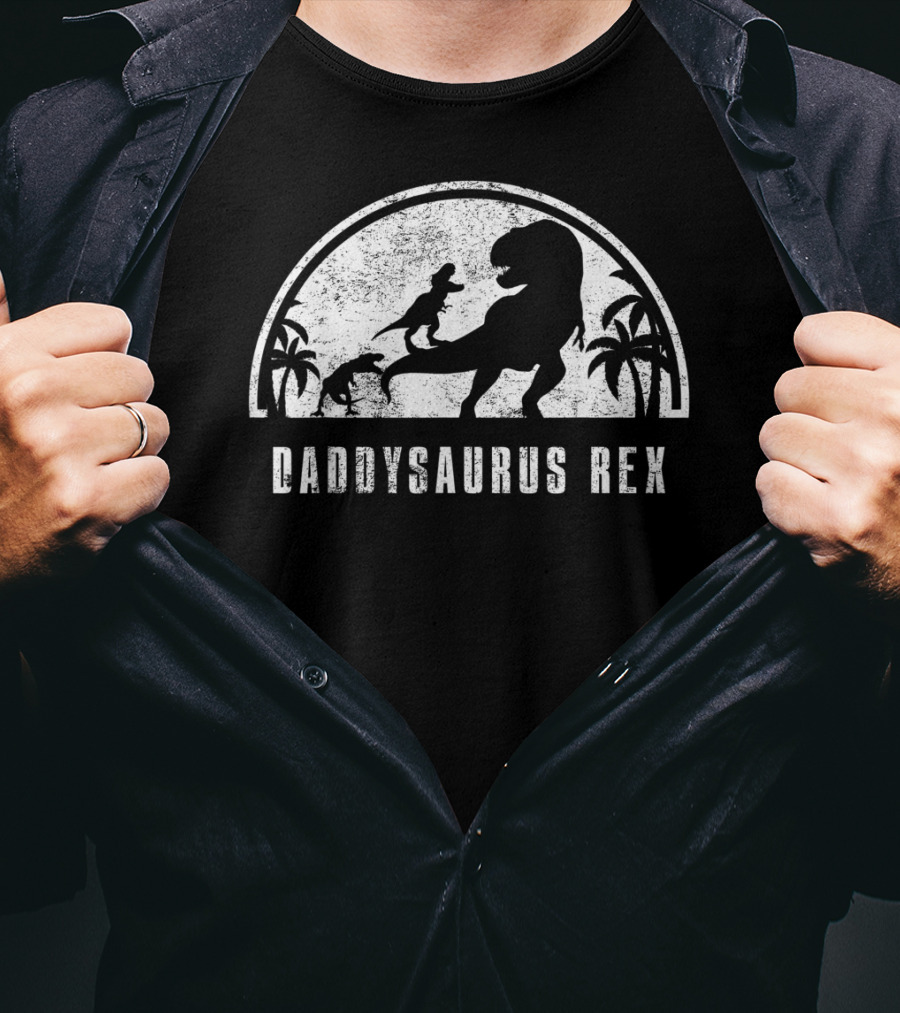 Daddysaurus Rex Dinosaur Family T-Shirt