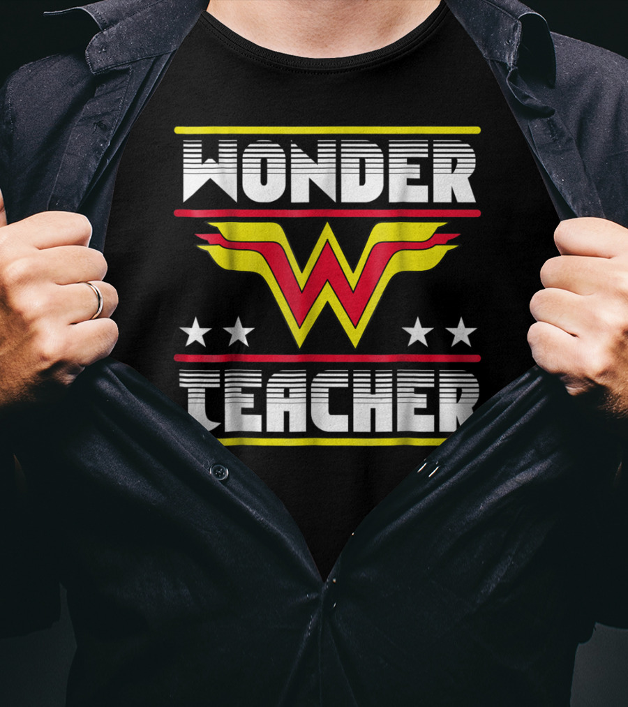 Wonder Teacher Stars W T-Shirt