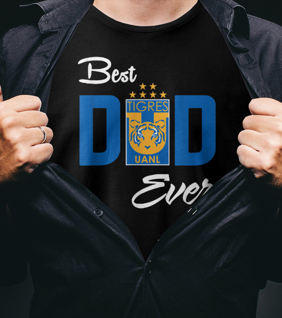 Best Dad Ever FC Tigres UANL Logo Mexico T-Shirt