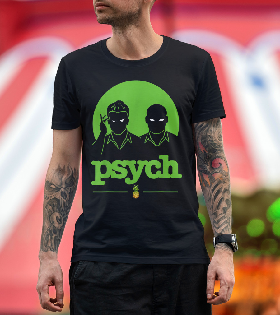 Psych Gus Shawn Spencer Funny Unique Pineapple T-Shirt
