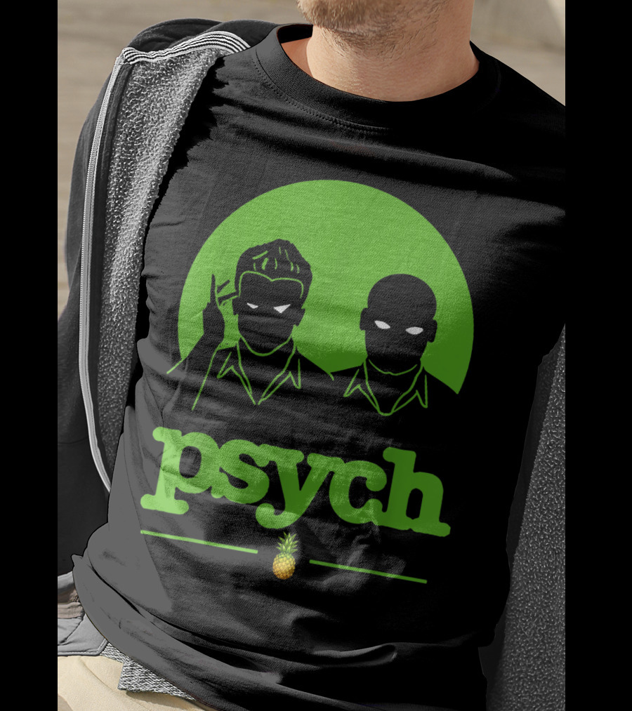 Psych Gus Shawn Spencer Funny Unique Pineapple T-Shirt
