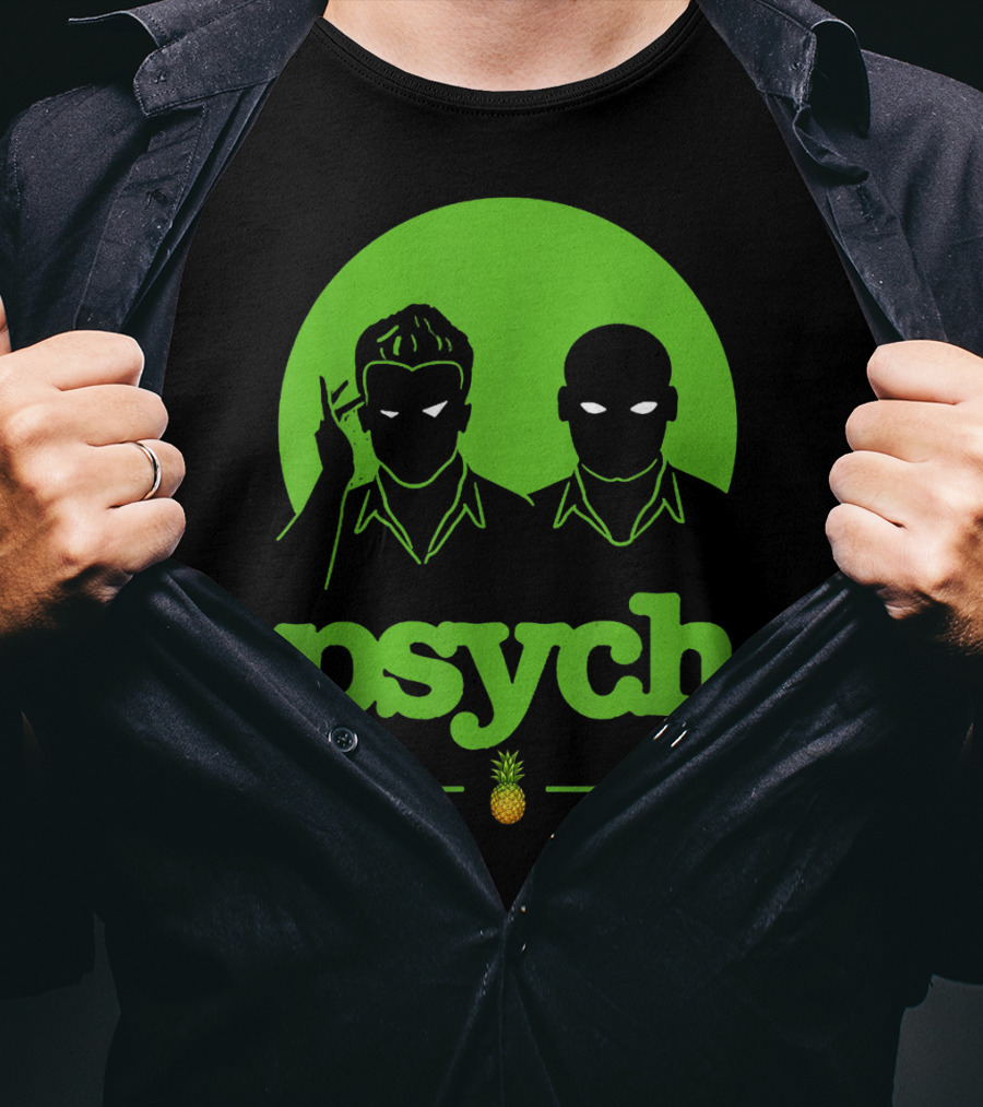 Psych Gus Shawn Spencer Funny Unique Pineapple T-Shirt