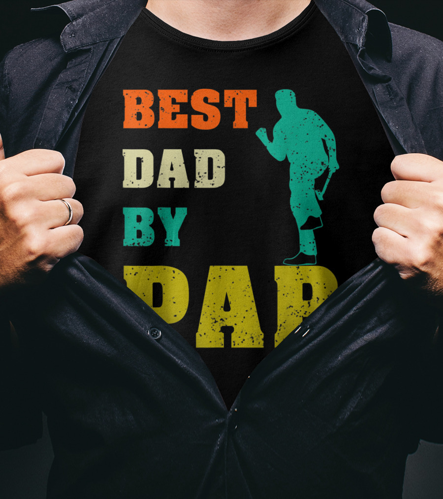 Best Dad By Par Dad Golfer Silhouette From Son Daughter T-Shirt