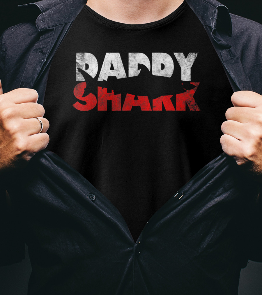 Daddy Shark From Wife Son Daughter Father's Day Family Matching T-Shirt