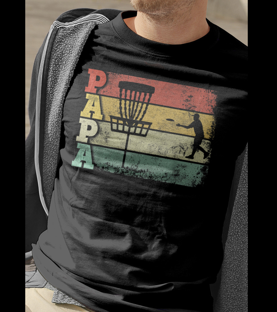 Papa Vintage Disc Golf Dad T-Shirt