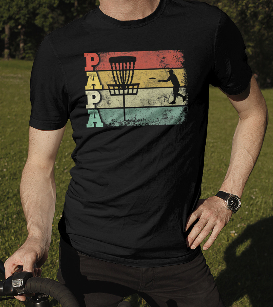 Papa Vintage Disc Golf Dad T-Shirt
