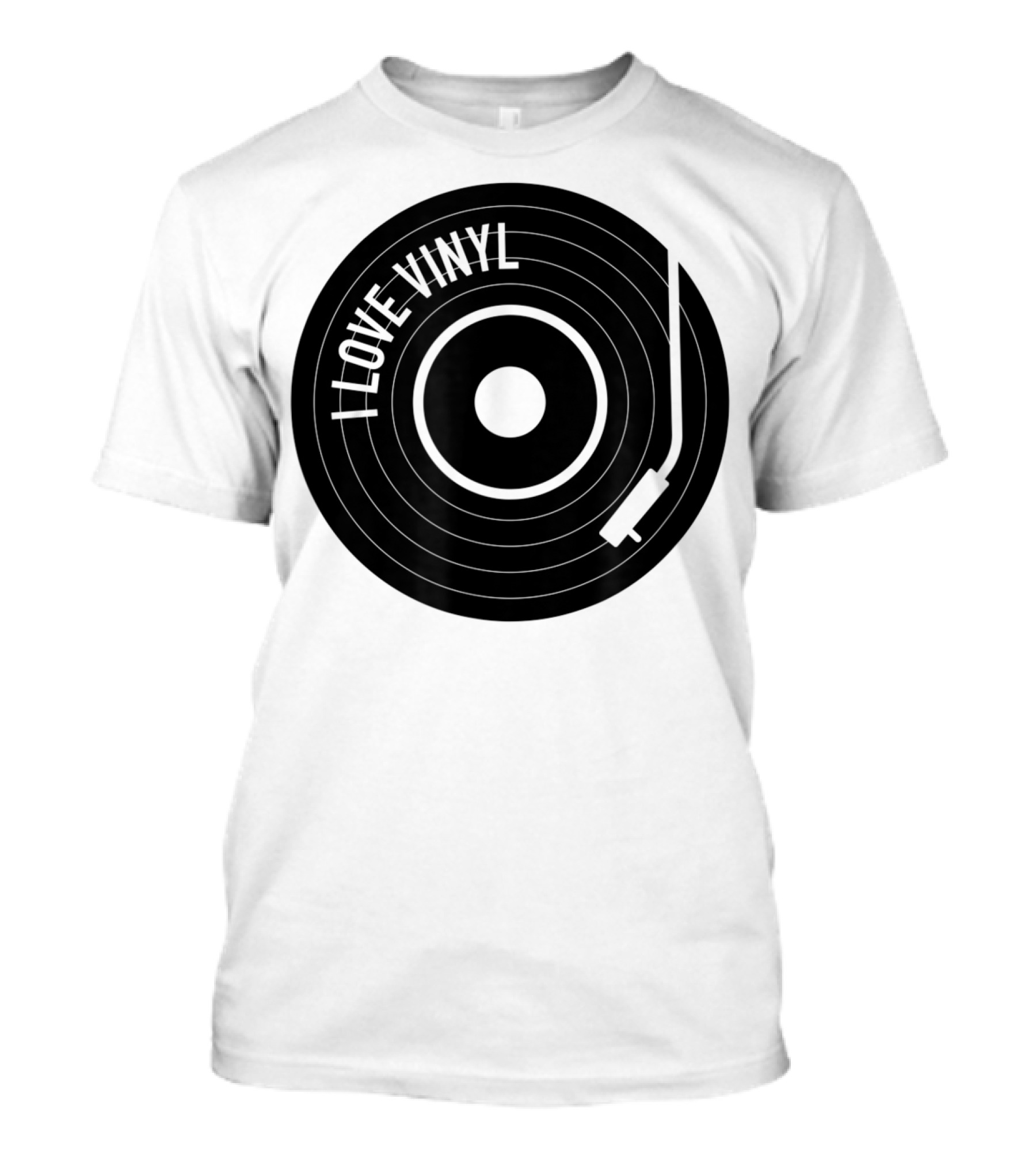 I Love Vinyl Record Player Vintage Music Enthusiast T-Shirt