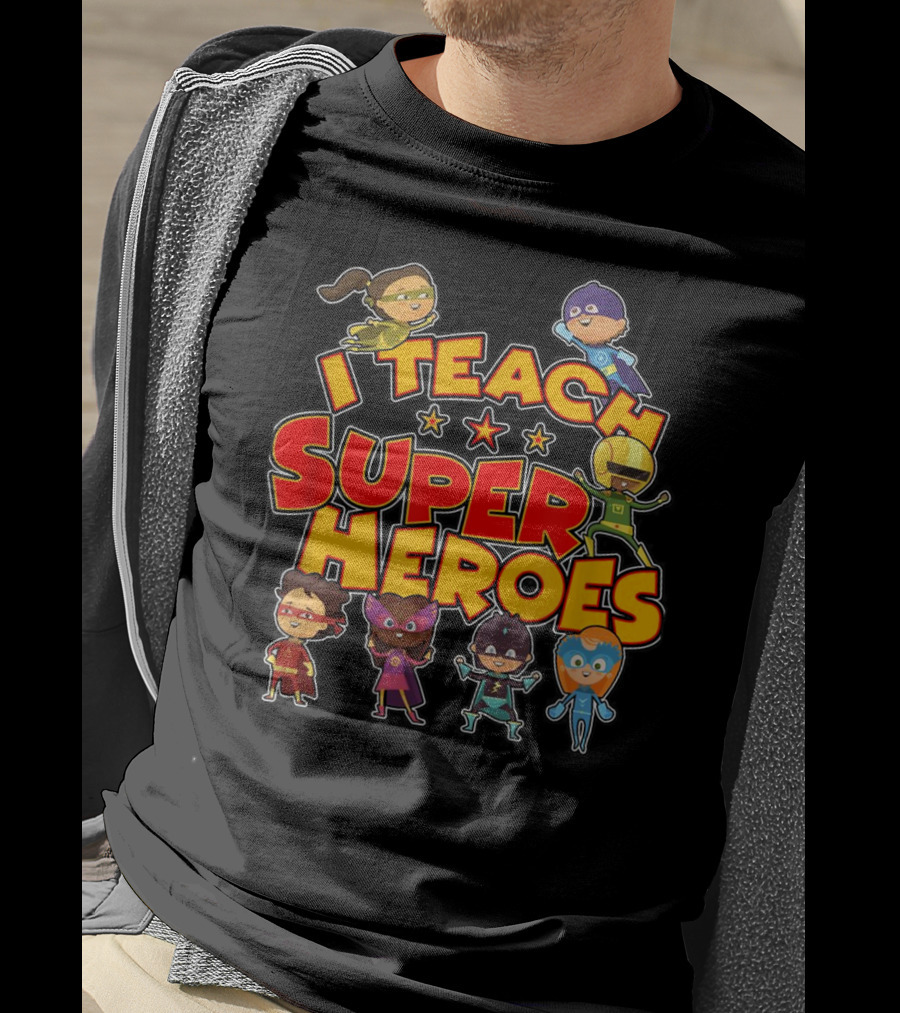 I Teach Superheroes Cute Funny Teacher Hero Kids T-Shirt