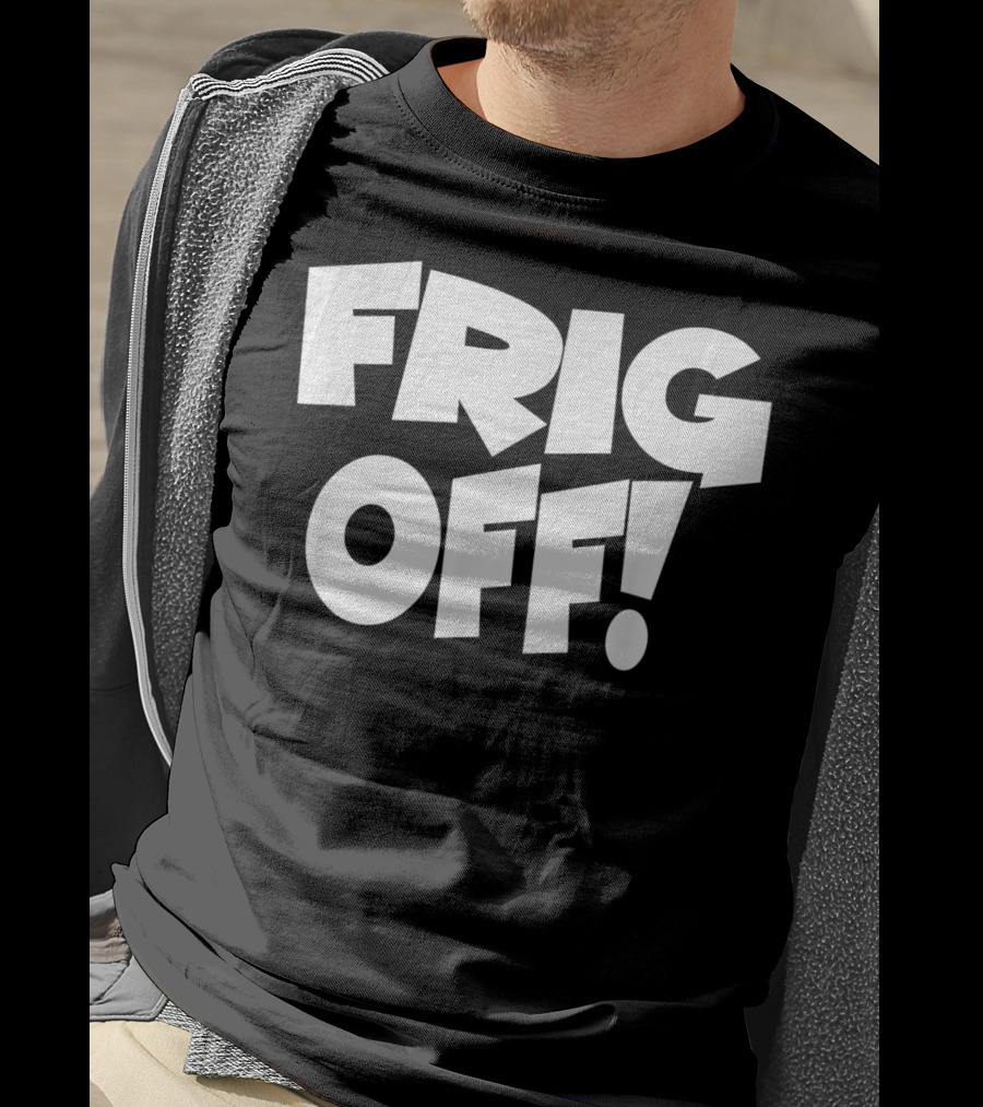 FRIG OFF Bold Block Typography T-Shirt
