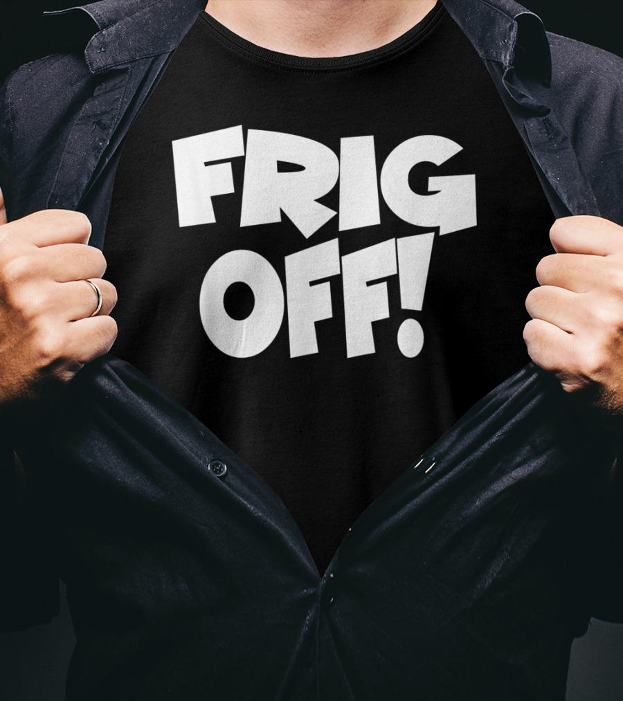 FRIG OFF Bold Block Typography T-Shirt