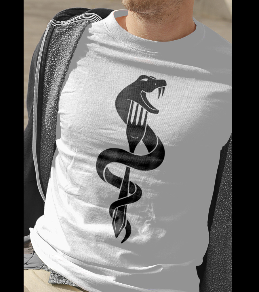 Hey Fatty Stop Eating Just Stop Eating Snake Wrapped Around Fork T-Shirt