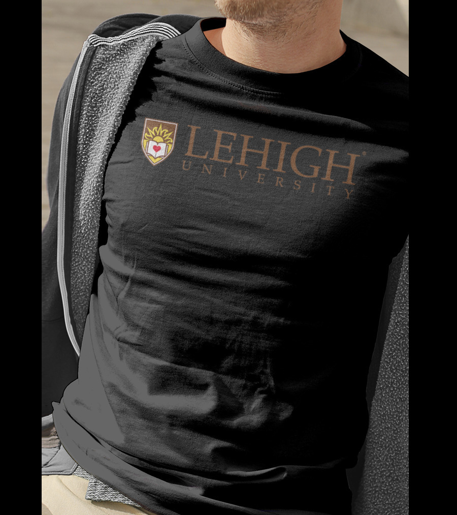 Lehigh University Logo With Shield Emblem And Mountain Hawks Ncaa Pplhu01 T-Shirt