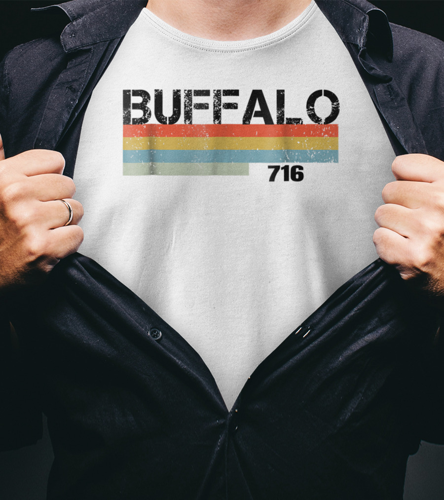 Buffalo 716 Vintage 1980s Striped T-Shirt