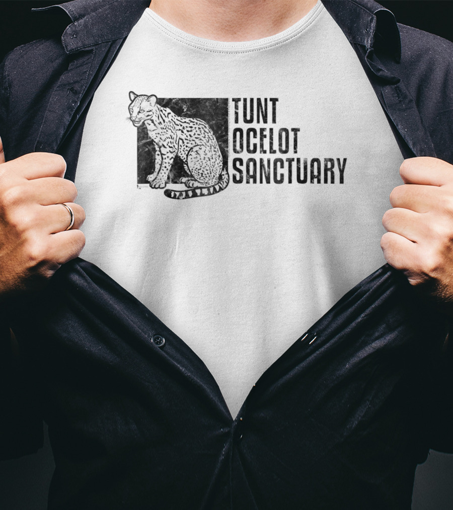 Archer Tunt Ocelot Sanctuary Spotted Cat T-Shirt