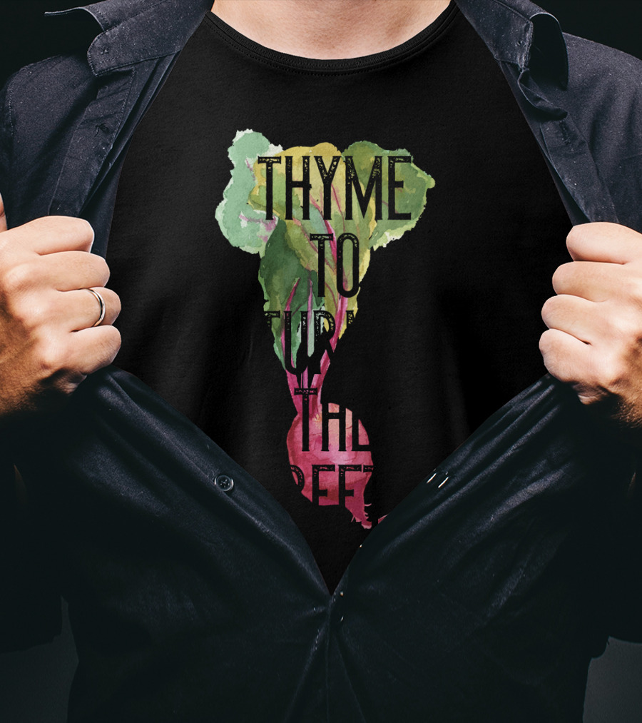 Thyme To Turnip The Beet Lovers Fruit Vegetables Vegan T-Shirt