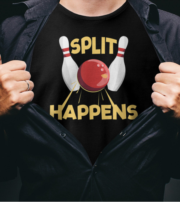 Split Happens Bowling Lovers And Players Pin T-Shirt