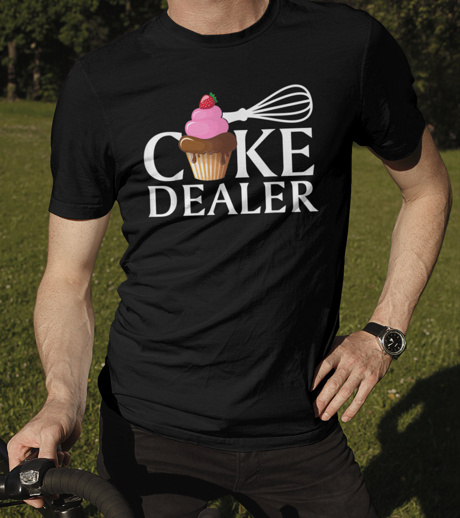 Cake Dealer Baking Lover Cupcake Whisk Strawberry T-Shirt