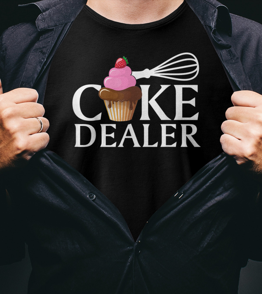 Cake Dealer Baking Lover Cupcake Whisk Strawberry T-Shirt