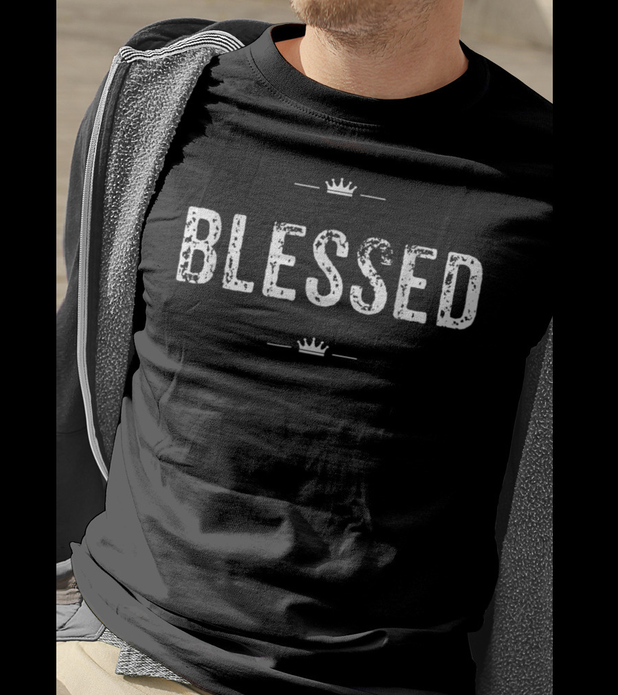 Blessed Christian Faith Inspirational Crown T-Shirt