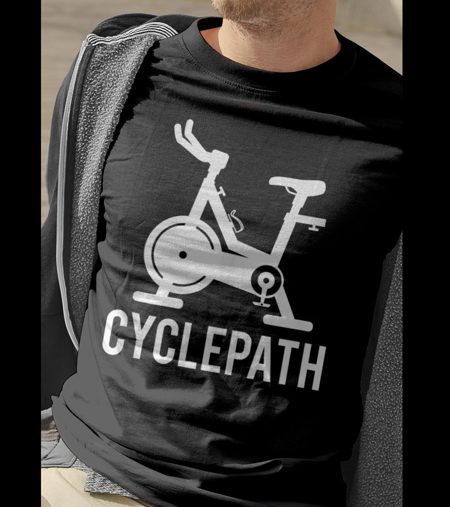 Cyclepath Spin Funny Workout Gym Spinning Class Pun T-Shirt