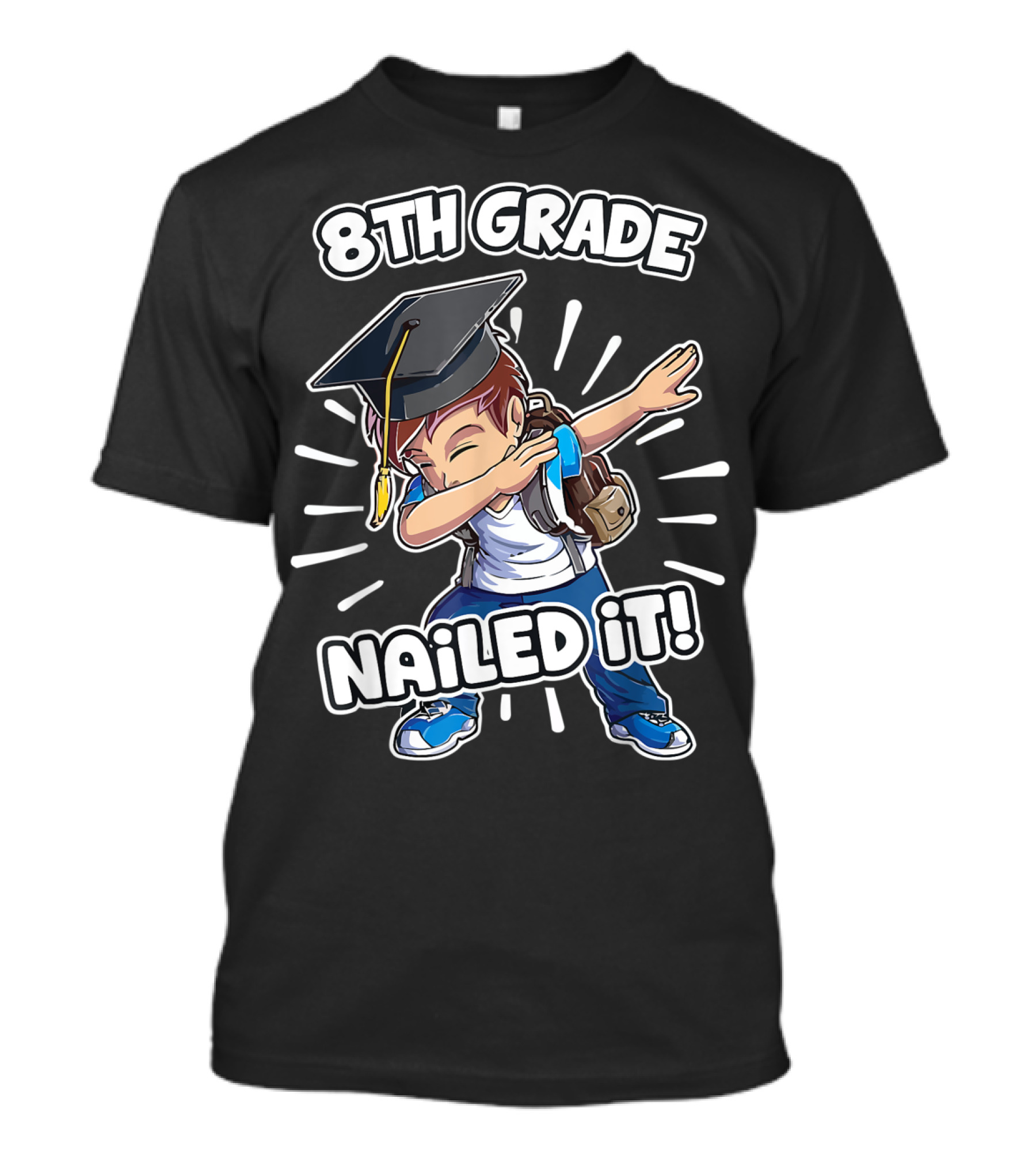 8th Grade Nailed It Graduation Dabbing Boy T-Shirt
