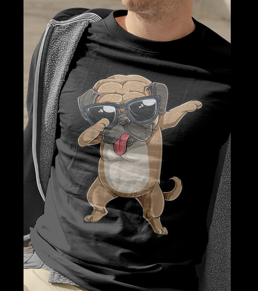 Dabbing Pug Dance Cool Puppy Lovers T-Shirt