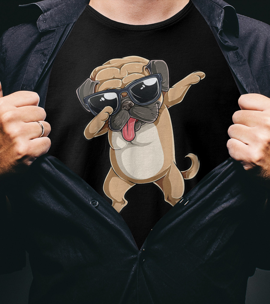 Dabbing Pug Dance Cool Puppy Lovers T-Shirt